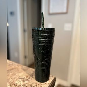 Starbucks Metallic green grid Venti tumbler